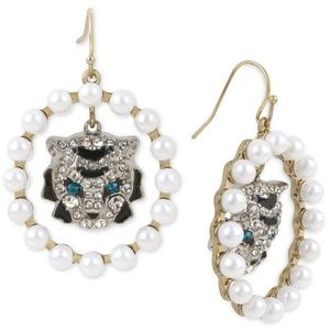 BETSEY JOHNSON MAGICAL CREATURES TIGER ORBITAL Earrings NWT